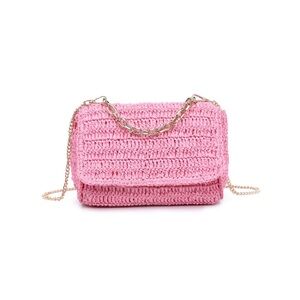 Urban Expressions Pink Crochet Crossbody bag - NEVER USED